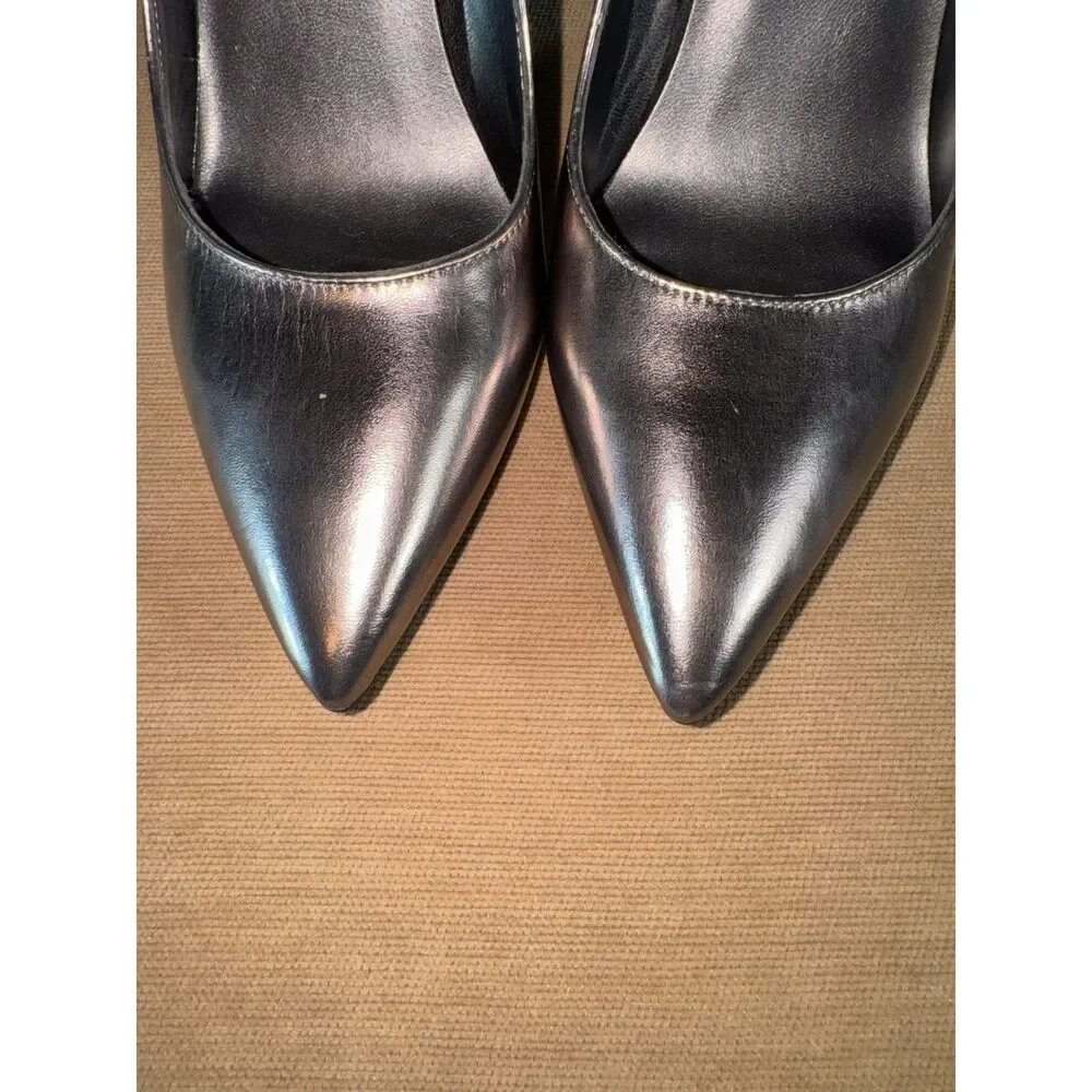 Silver with Sparkle Heel, Marc Fisher heels, Sz7M, Used Fair Condition